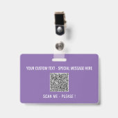 Ihr Abzeichen für die QR-Codeprüfung Ausweis (Vorderseite mit Clip)