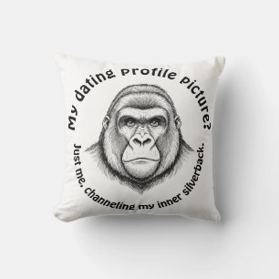 Ihr alltäglicher Buddy: Die Doodle Gorilla Print Kissen