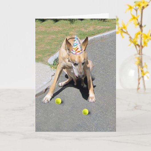 Ihr alter Hund Karte (Gelbe Blume)