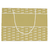 Ihr Altersnummernmuster - Gold und Weiß Große Geschenktüte (Rückseite)