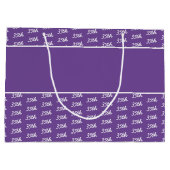 Ihr Altersnummernmuster - lila & weiß Große Geschenktüte (Rückseite)