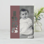 Ihr altes Foto Jahr 1955 70. Geburtstag Einladung (Stehend Vorderseite)