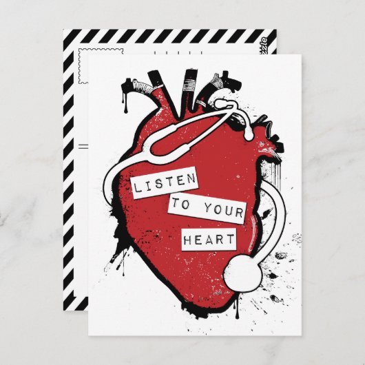 Ihr anatomisches Herz hören Postkarte (Vorne/Hinten)
