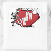 Ihr anatomisches Herz hören Rechteckiger Aufkleber (Tasche)