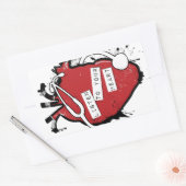 Ihr anatomisches Herz hören Rechteckiger Aufkleber (Umschlag)