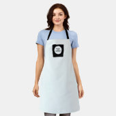 Ihr Anfangsmonogramm Schwarze Gurte Weiß Schürze (Getragen)