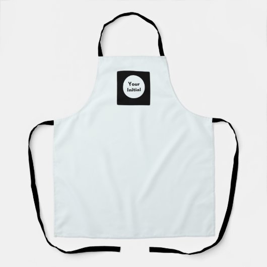 Ihr Anfangsmonogramm Schwarze Gurte Weiß Schürze (Vorderseite)