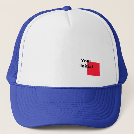 Ihr Anfangsmonogramm Tiefblau Truckerkappe (Vorderseite)