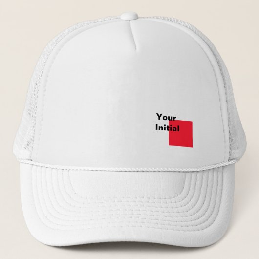 Ihr Anfangsmonogramm Weiß Truckerkappe (Vorderseite)
