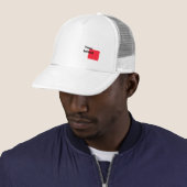 Ihr Anfangsmonogramm Weiß Truckerkappe (Beispiel)