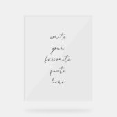 Ihr Angebot Acrylschild (Vorderseite)