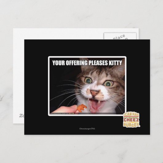 Ihr Angebot BITTE KLEIN Postkarte (Vorne/Hinten)