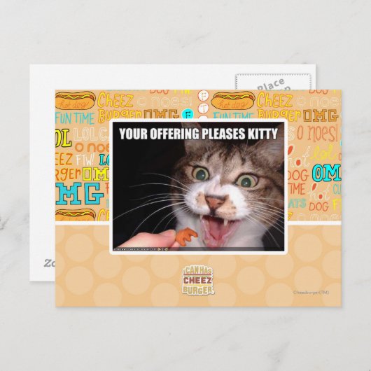 Ihr Angebot BITTE KLEIN Postkarte (Vorne/Hinten)