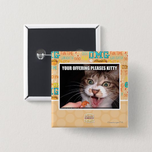 Ihr Angebot Pleases Kitty Button (Vorne & Hinten)