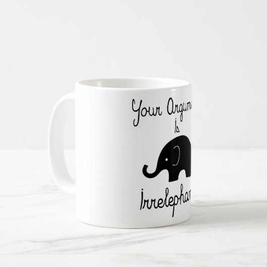 Ihr Argument ist Irrelephant Kaffeetasse (Vorderseite Links)