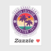 Ihr Aufenthaltsort Urlaub benutzerdefinierte Grupp Aufkleber (Blatt)