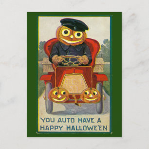 Ihr Auto hat ein glückliches Hallowe'en Postkarte