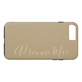 Ihr Autogramm Modernes, elegantes Skriptname Khaki Case-Mate iPhone Hülle (Rückseite (Horizontal))