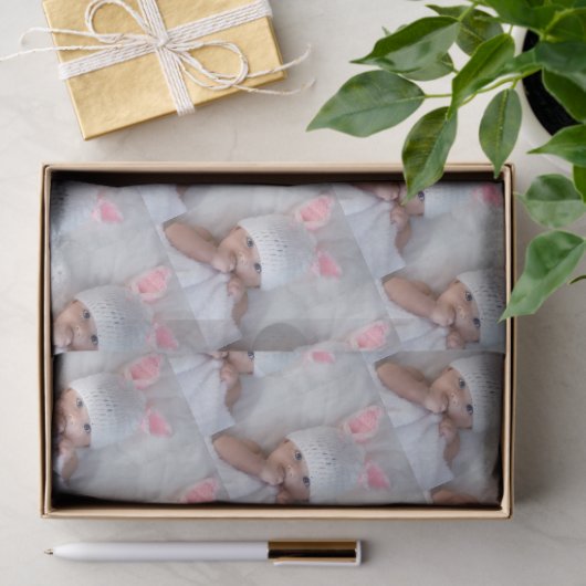 Ihr Baby Foto in einem Muster Seidenpapier (Geschenk)