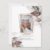 Ihr Baby Foto Modernes Aquarellfolien Einladung (Vorderseite)