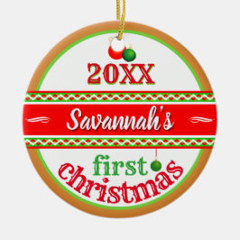 Ihr Baby (Name) 1. Weihnachten Keramik Ornament