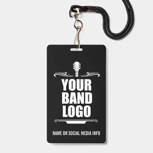 Ihr Band-Logo Ausweis (Vorderseite mit Lanyard)