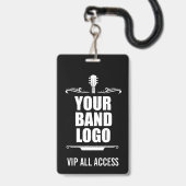 Ihr Band-Logo VIP Ausweis (Vorderseite mit Lanyard)