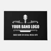 Ihr Band-Logo - Wählen Sie Ihre Hintergrundfarbe a Fußmatte (Vorderseite)