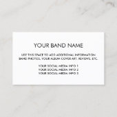 Ihr Band-Logo - Wählen Sie Ihre Hintergrundfarbe a Visitenkarte (Rückseite)