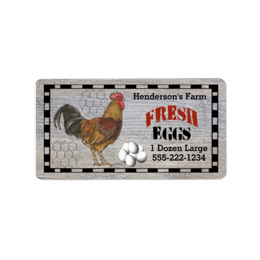 Ihr Bauernhof frische Eier Adressaufkleber (Vorne)