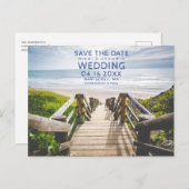 Ihr Beach Foto Save the Date Postkarte (Vorne/Hinten)