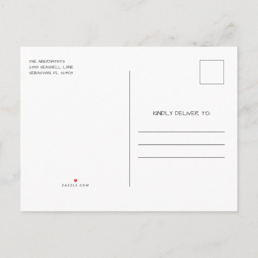 Ihr Beach Foto Save the Date Postkarte (Rückseite)