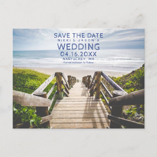 Ihr Beach Foto Save the Date Postkarte (Vorderseite)