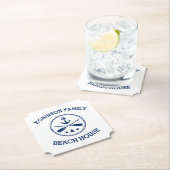 Ihr Beach House Familienname Anchor Stars Paddle Untersetzer (Vor Ort)