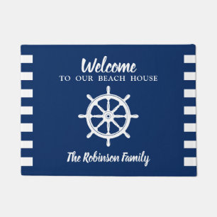 Ihr Beach House Nautical Ships Wheel Helm Fußmatte