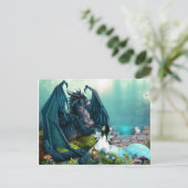 Ihr Begleiter Fantasy Dragon und Fairy Postkarte (Stehend Vorderseite)