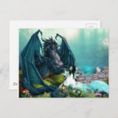 Ihr Begleiter Fantasy Dragon und Fairy Postkarte (Vorne/Hinten)
