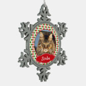 Ihr Begleiter Weihnachtsschmuck Harlequin Muster Schneeflocken Zinn-Ornament (Links)