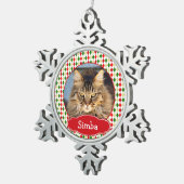 Ihr Begleiter Weihnachtsschmuck Harlequin Muster Schneeflocken Zinn-Ornament (Rechts)