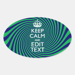 Ihr Behalten Beruhigungstext auf einer dynamischen Ovaler Aufkleber