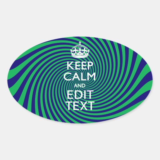 Ihr Behalten Beruhigungstext auf einer dynamischen Ovaler Aufkleber (Vorderseite)