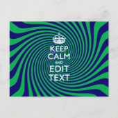 Ihr Behalten Beruhigungstext auf einer dynamischen Postkarte (Vorderseite)