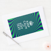 Ihr Behalten Beruhigungstext auf einer dynamischen Rechteckiger Aufkleber (Umschlag)