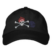 Ihr Behalten Crossbones Skull Monogramm Bestickte Baseballkappe (Vorderseite)