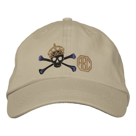 Ihr Behalten Crossbones Skull Monogramm Bestickte Kappe (Vorderseite)