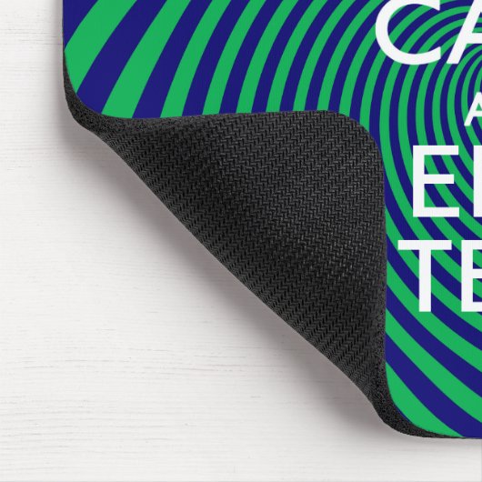 Ihr Behalten, ruhiger Text in blau-grün-wirbelfarb Mousepad (Ecke)