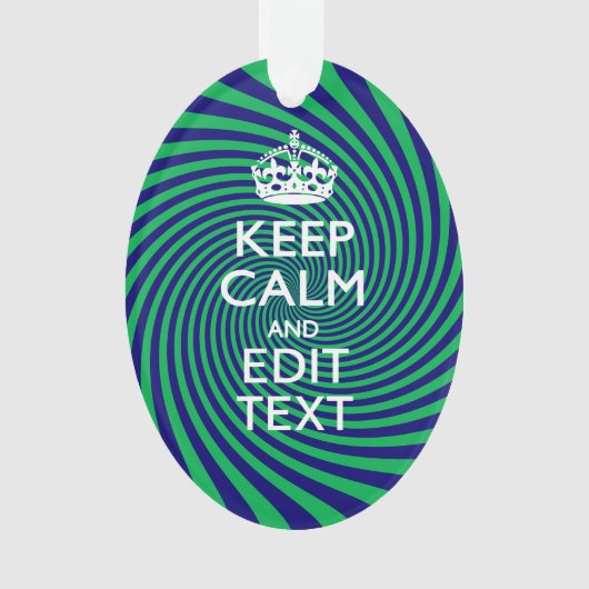 Ihr Behalten, ruhiger Text in blau-grün-wirbelfarb Ornament (Vorderseite)