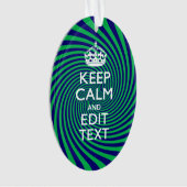 Ihr Behalten, ruhiger Text in blau-grün-wirbelfarb Ornament (Vorderseite)