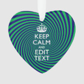 Ihr Behalten, ruhiger Text in blau-grün-wirbelfarb Ornament (Vorderseite)