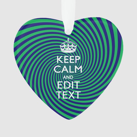 Ihr Behalten, ruhiger Text in blau-grün-wirbelfarb Ornament (Vorderseite)